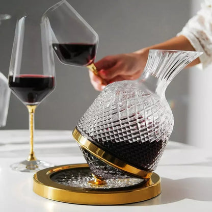 Crystal Glass Wine Decanter — Luxury Carafe for Red Wine Aeration & Elegant Serving