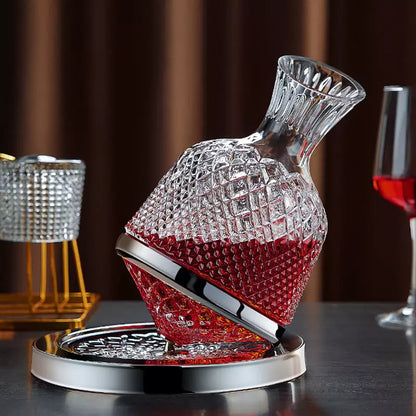Crystal Glass Wine Decanter — Luxury Carafe for Red Wine Aeration & Elegant Serving
