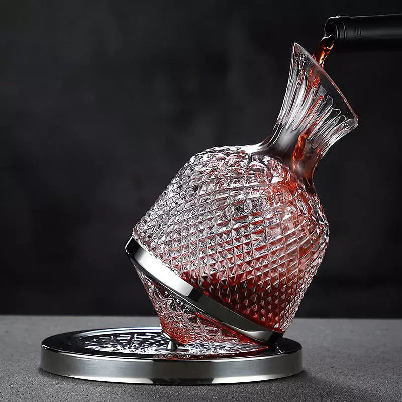 Crystal Glass Wine Decanter — Luxury Carafe for Red Wine Aeration & Elegant Serving