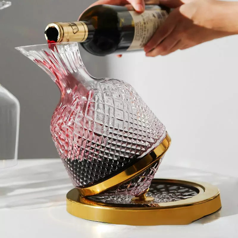 Crystal Glass Wine Decanter — Luxury Carafe for Red Wine Aeration & Elegant Serving