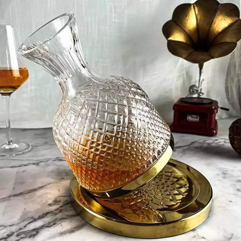 Crystal Glass Wine Decanter — Luxury Carafe for Red Wine Aeration & Elegant Serving