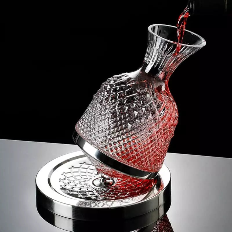 Crystal Glass Wine Decanter — Luxury Carafe for Red Wine Aeration & Elegant Serving