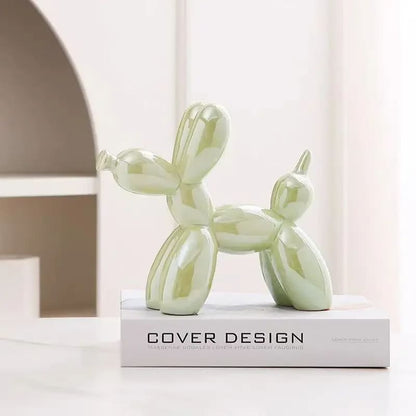 Ceramic Balloon Dog Statue — Playful Modern Decor