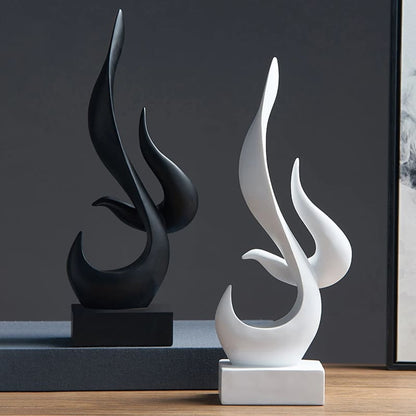 Abstract Flame Resin Sculpture