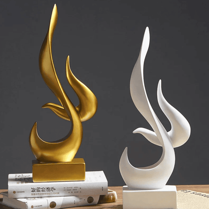 Abstract Flame Resin Sculpture