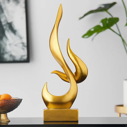 Abstract Flame Resin Sculpture