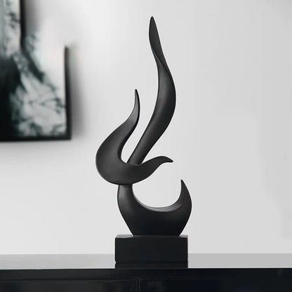 Abstract Flame Resin Sculpture