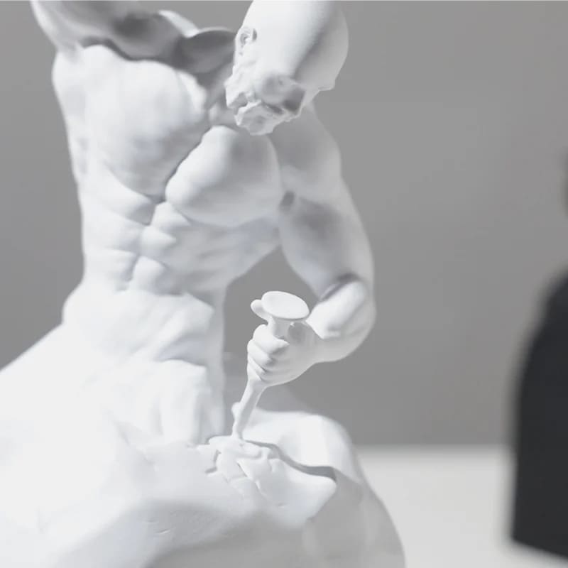 Resin Sculpture – Man Sculpting Himself Artistic Modern Statue