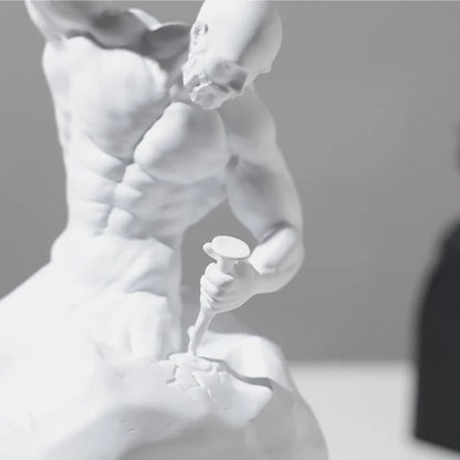 Resin Sculpture – Man Sculpting Himself Artistic Modern Statue