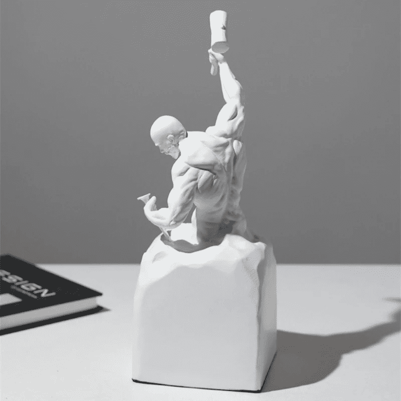 Resin Sculpture – Man Sculpting Himself Artistic Modern Statue