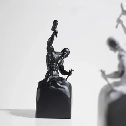 Resin Sculpture – Man Sculpting Himself Artistic Modern Statue