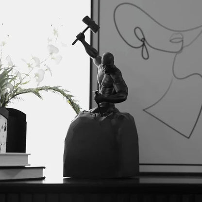 Resin Sculpture – Man Sculpting Himself Artistic Modern Statue