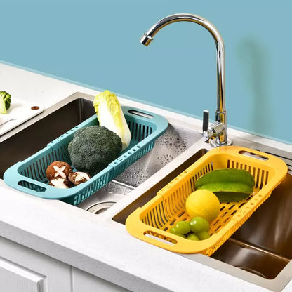Expandable Food Strainer Basket – Collapsible Kitchen Sink Colander