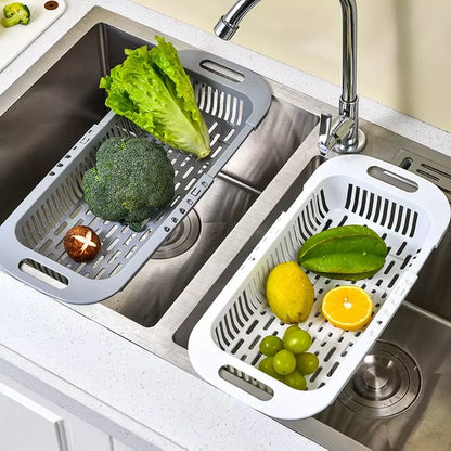 Expandable Food Strainer Basket – Collapsible Kitchen Sink Colander