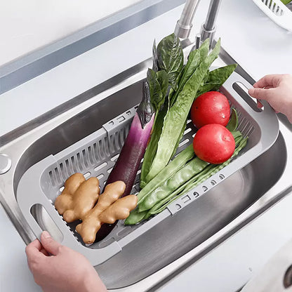 Expandable Food Strainer Basket – Collapsible Kitchen Sink Colander