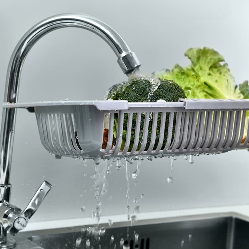 Expandable Food Strainer Basket – Collapsible Kitchen Sink Colander