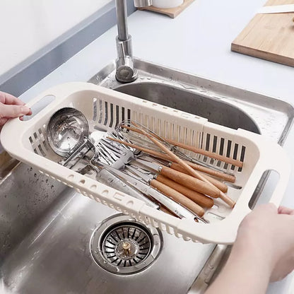 Expandable Food Strainer Basket – Collapsible Kitchen Sink Colander