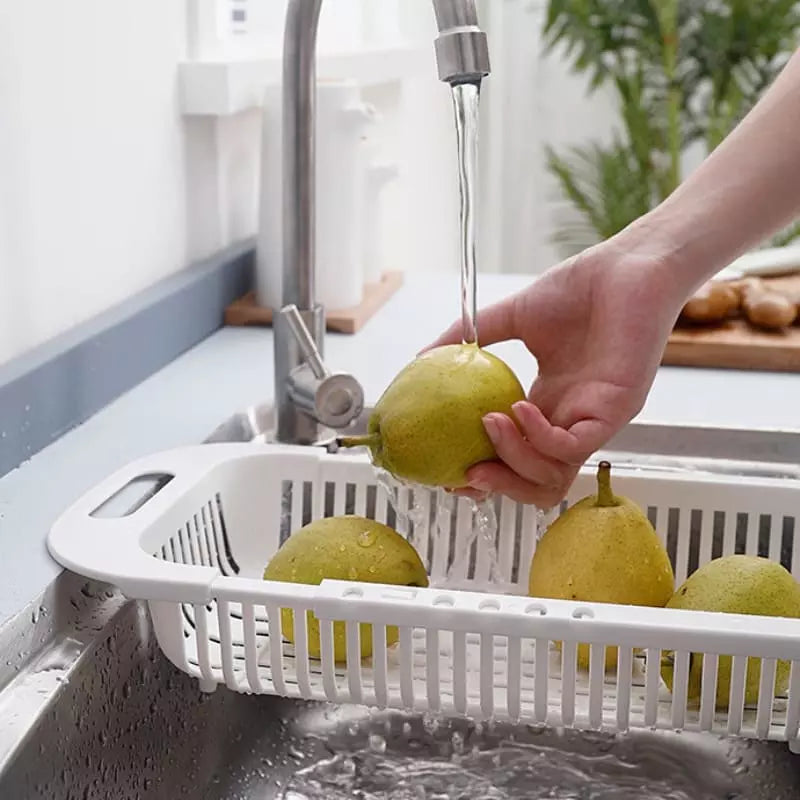 Expandable Food Strainer Basket – Collapsible Kitchen Sink Colander