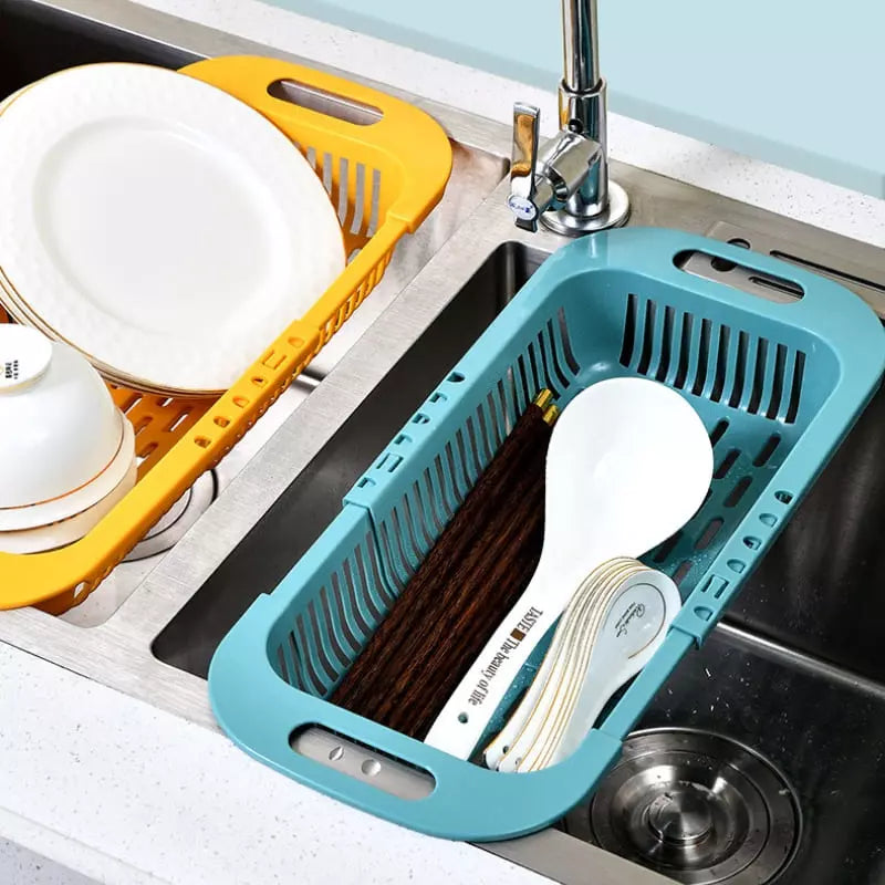 Expandable Food Strainer Basket – Collapsible Kitchen Sink Colander