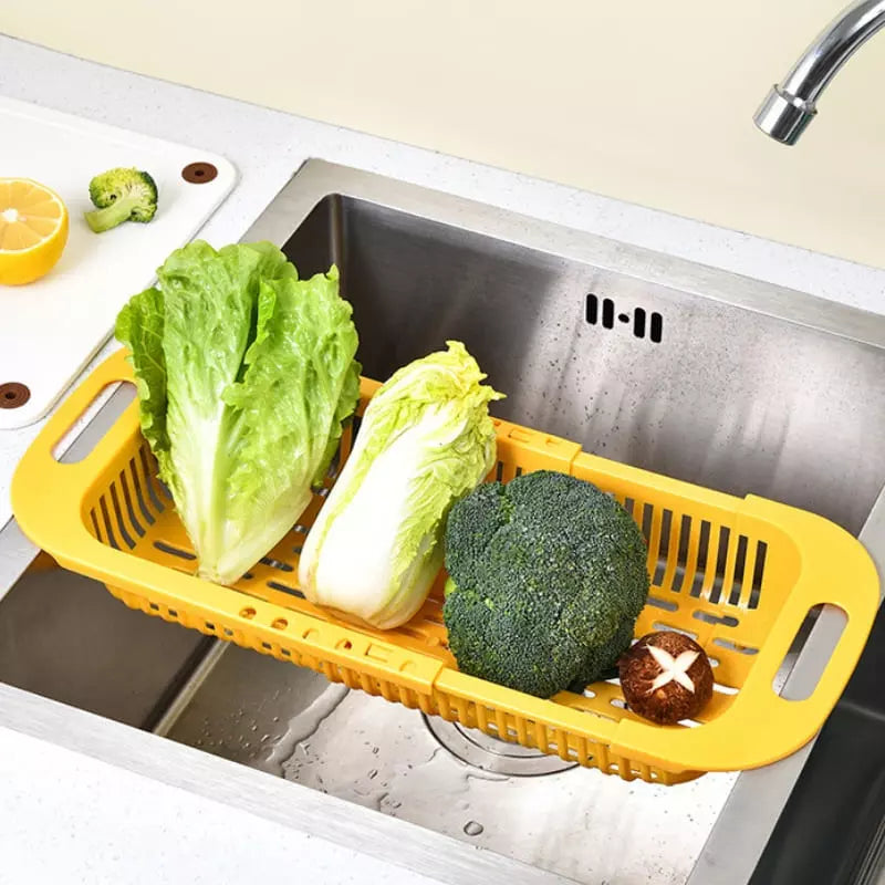 Expandable Food Strainer Basket – Collapsible Kitchen Sink Colander