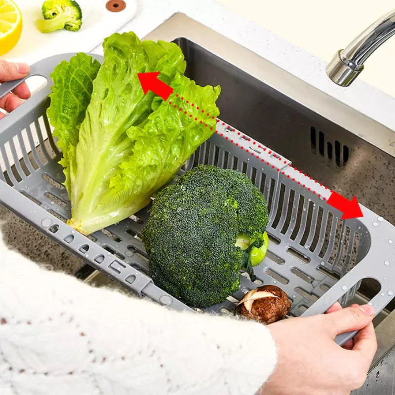 Expandable Food Strainer Basket – Collapsible Kitchen Sink Colander