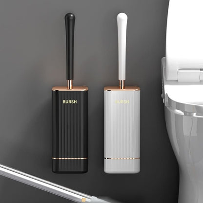 Silicone Toilet Brush with Holder — Modern Durable Cleaning Tool | Aura Vibes