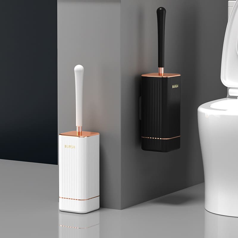 Silicone Toilet Brush with Holder — Modern Durable Cleaning Tool | Aura Vibes