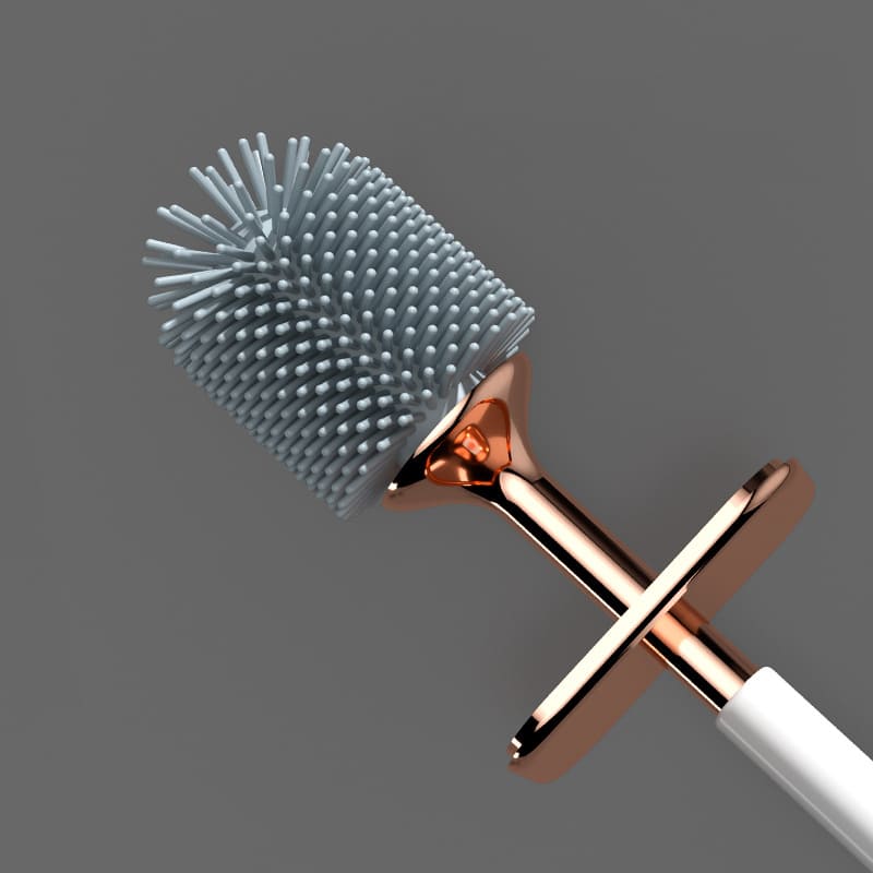 Silicone Toilet Brush with Holder — Modern Durable Cleaning Tool | Aura Vibes
