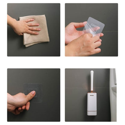 Silicone Toilet Brush with Holder — Modern Durable Cleaning Tool | Aura Vibes