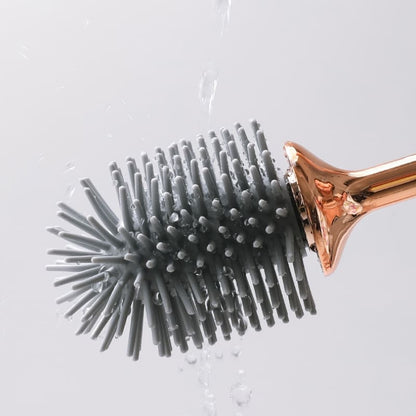 Silicone Toilet Brush with Holder — Modern Durable Cleaning Tool | Aura Vibes