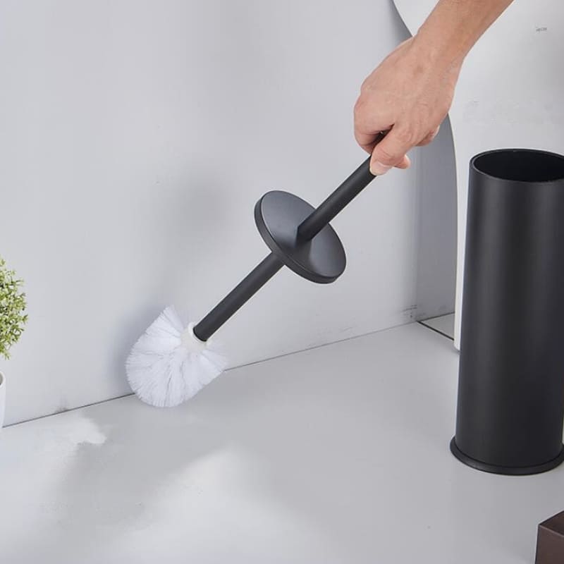 Premium Aluminum Toilet Brush with Holder