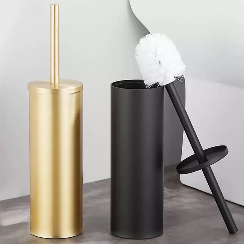 Premium Aluminum Toilet Brush with Holder