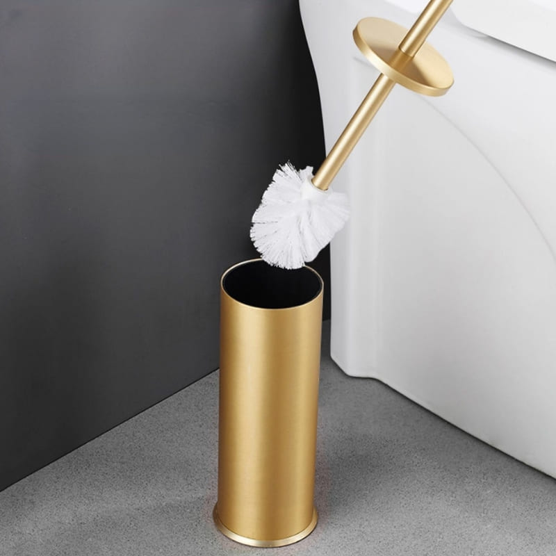 Premium Aluminum Toilet Brush with Holder