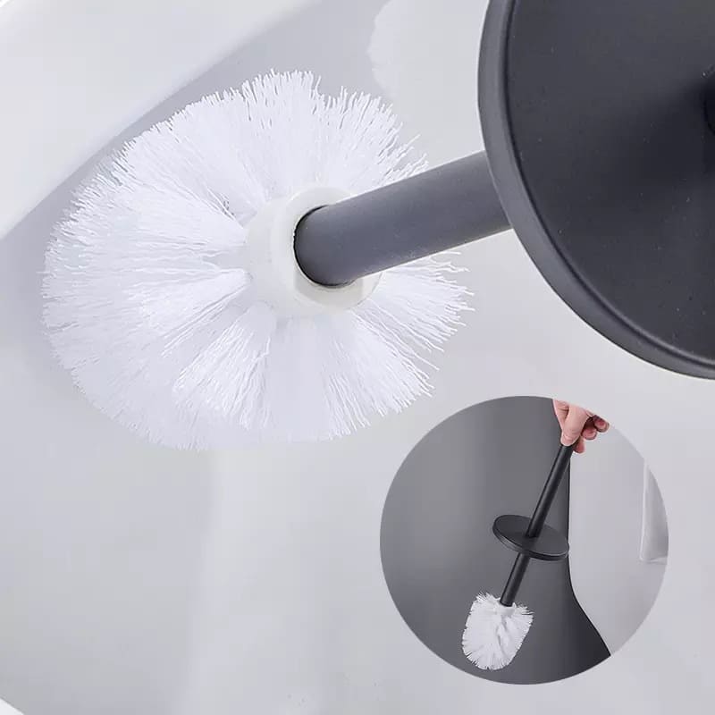 Premium Aluminum Toilet Brush with Holder