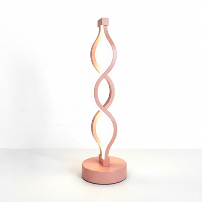 Double Spiral LED Table Lamp – Decorative Modern Desk Light for Bedroom, Office & Home