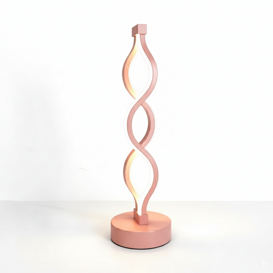 Double Spiral LED Table Lamp – Decorative Modern Desk Light for Bedroom, Office & Home
