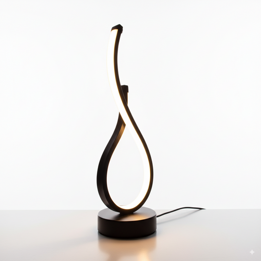 Infinity LED Table Lamp – Modern Minimalist Desk Light for Bedroom, Living Room & Office