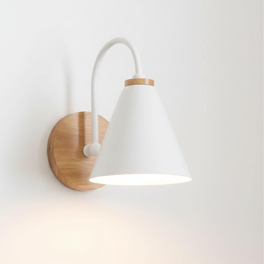 Premium Wooden Wall Sconce – Elegant Indoor LED Lamp for Bedroom, Living Room, Office & Stylish Home Lighting Decor