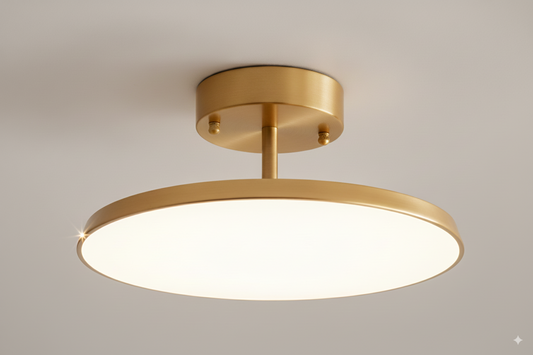 Modern Round LED Ceiling Light – Adjustable Rotating Fixture for Hallways, Bathrooms or Reading Corners