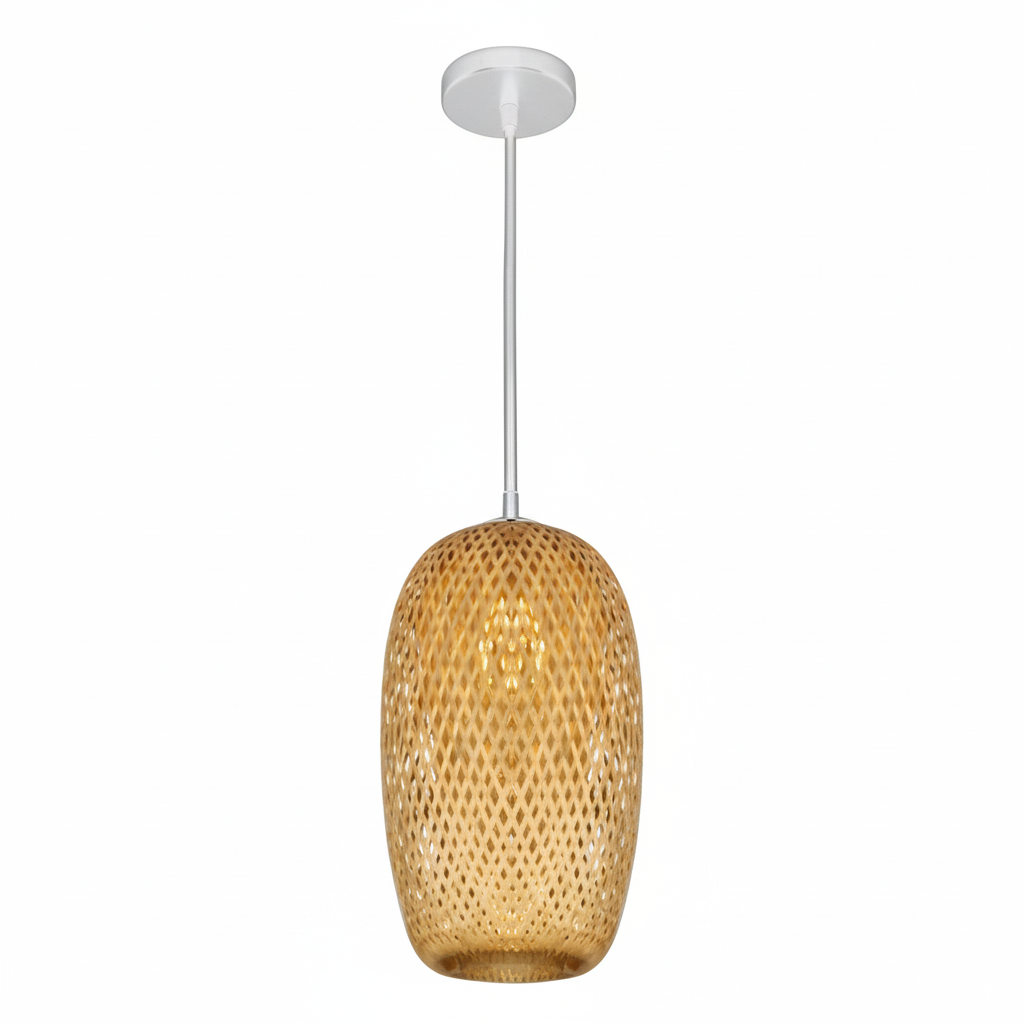 Handcrafted Bamboo Pendant Light — Natural Elegance & Cozy Lighting