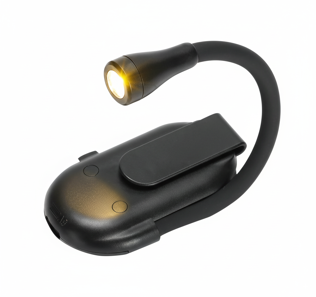 USB Rechargeable Clip Reading Light – Wireless Portable LED Lamp for Books, Desks or Workspaces