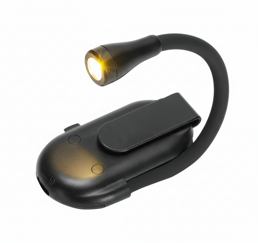USB Rechargeable Clip Reading Light – Wireless Portable LED Lamp for Books, Desks or Workspaces