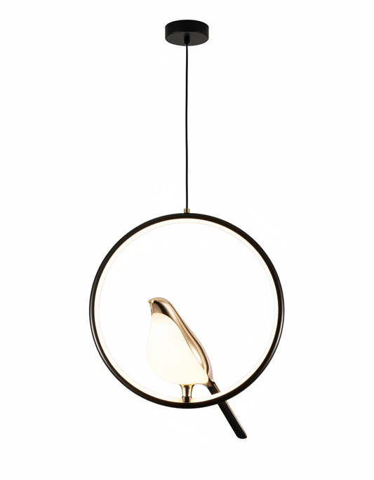 Nature-Inspired Bird Pendant Light – Artistic Hanging Fixture for Eco-Themed Rooms or Nature-Loving Homes