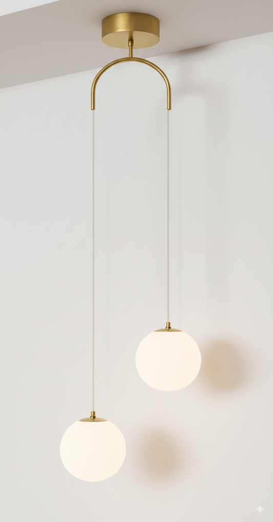 Glass Globe Ball Pendant Light – Elegant Ceiling Light for Modern Homes, Living Rooms, or Entryways