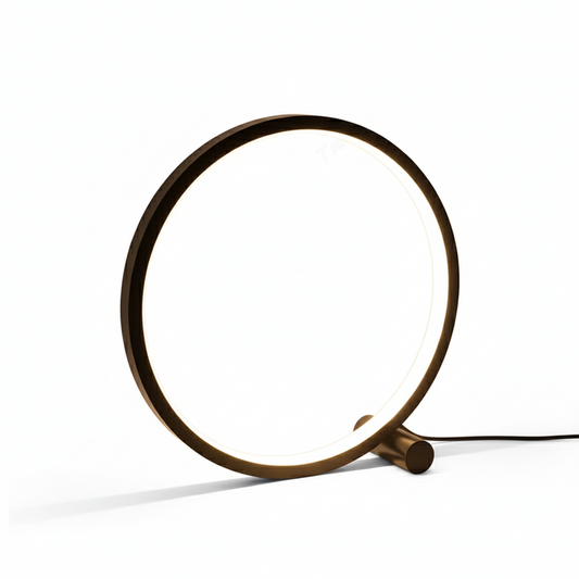 LED Circular Desk Lamp – Modern Minimalist Adjustable Table Light for Bedroom & Study