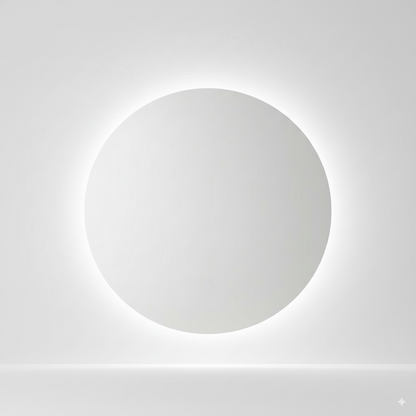 Wireless Round LED Mirror – Smart Illuminated Vanity Mirror with Touch Control for Makeup & Bathrooms