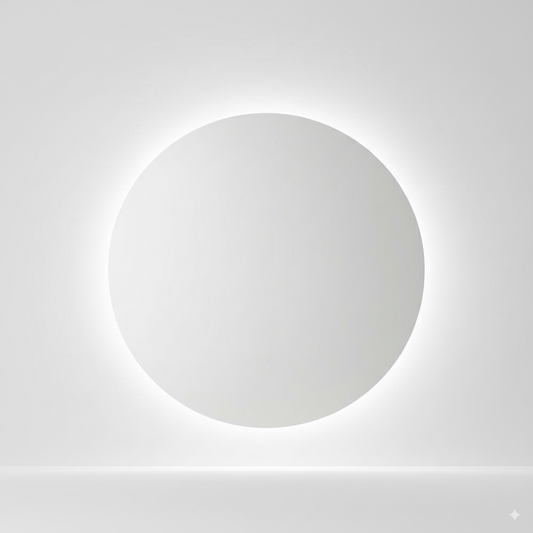 Wireless Round LED Mirror – Smart Illuminated Vanity Mirror with Touch Control for Makeup & Bathrooms