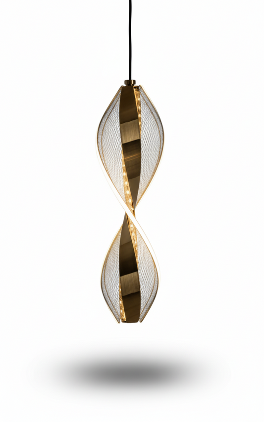 Scandinavian Helix LED Pendant Light – Nordic Design for Minimalist Interior Decor