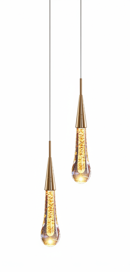 Luxury Crystal Hanging Pendant Light – Glamorous Illumination for Living or Dining Room