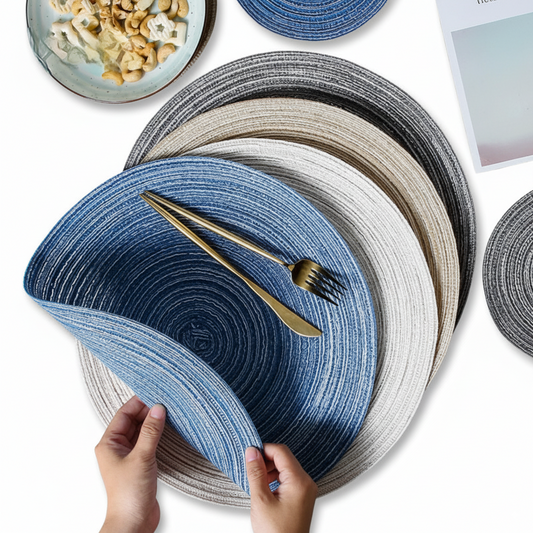 Luxury Linen Placemat Set (6 Pieces) – Elegant Dining Table Protectio